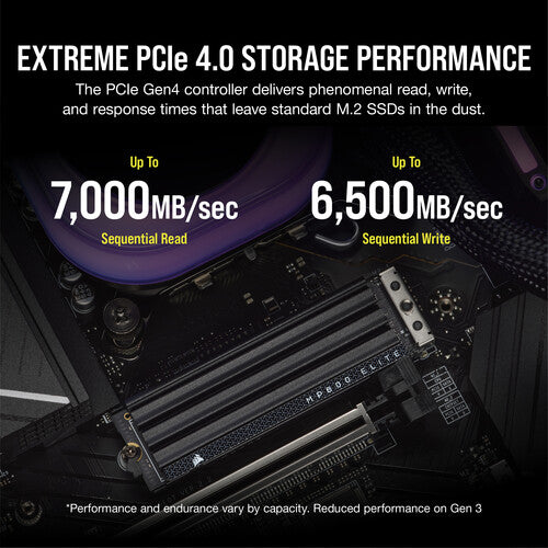 CORSAIR MP600 ELITE SSD Interno NVMe PCIe 4.0 1TB 7000MB/s con Disipador