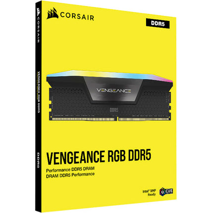 CORSAIR 32GB VENGEANCE RGB DDR5 6000 MT/s Kit de Memoria RAM 2x16GB Negra