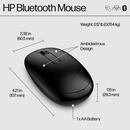 HP 240 Ratón Inalámbrico Bluetooth 5.1 1600 dpi 24 Meses Batería