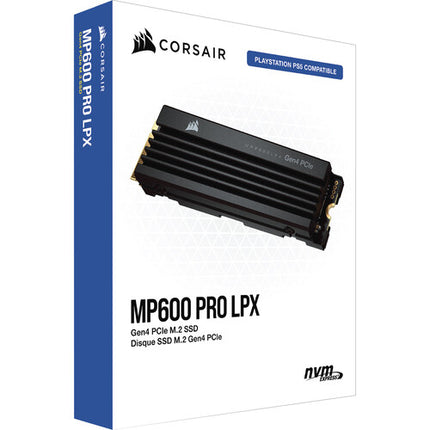 CORSAIR MP600 PRO LPX SSD interno NVMe 4TB PCIe 4.0 M.2 negro 7100MB/s