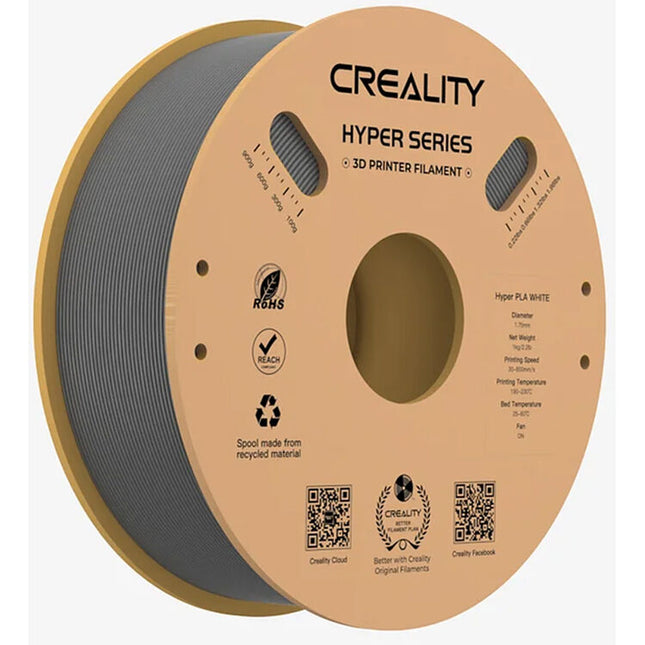 Creality Hyper Series Filamento PLA para Impresión 3D 1kg 1.75mm Gris