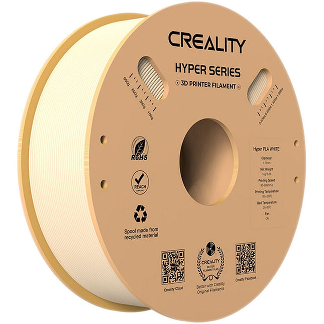 Creality Hyper Series Filamento PLA para Impresión 3D 1 75mm 1kg Blanco