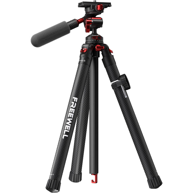 Freewell FW-T1 Trípode de Viaje en Fibra de Carbono con Cabeza de Bola 150 cm y 5 Secciones