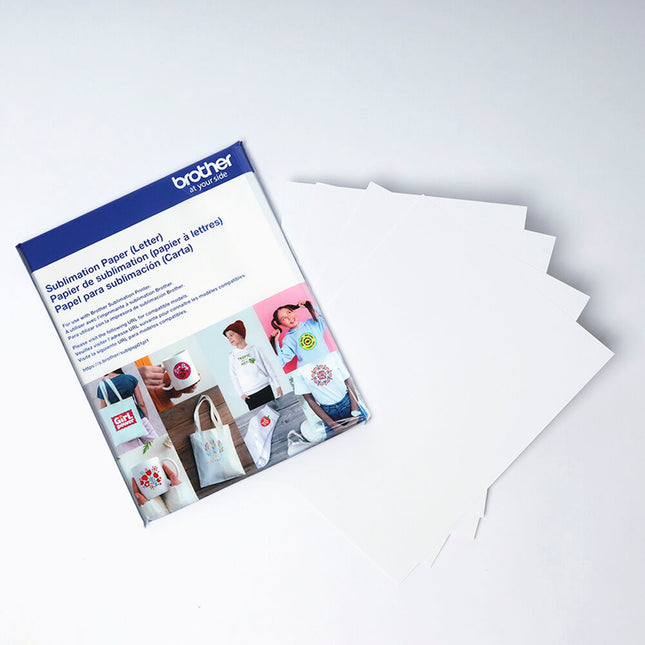 Brother SP1 Papel Printable 8.5 x 11" 100 hojas para sublimación tela y cerámica blanca