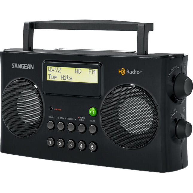 Sangean HDR-16 Radio portátil AM FM HD pantalla digital altavoces 2x2.5 pulgadas