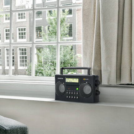 Sangean HDR-16 Radio portátil AM FM HD pantalla digital altavoces 2x2.5 pulgadas