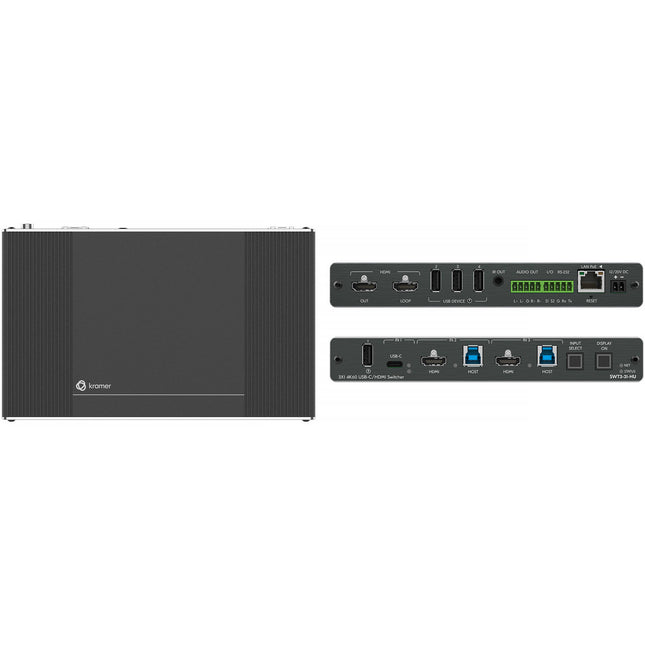Kramer SWT3-31-HU Switch HDMI 3x1 4K60 USB-C Audio De-Embedding