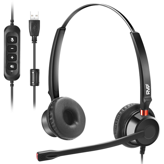 RVP+ Auriculares Estéreo Con Micrófono 330° USB-A Con Control Inline