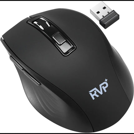 RVP+ Ratón Inalámbrico 2.4 GHz Negro 6 Botones Alcance 15 m
