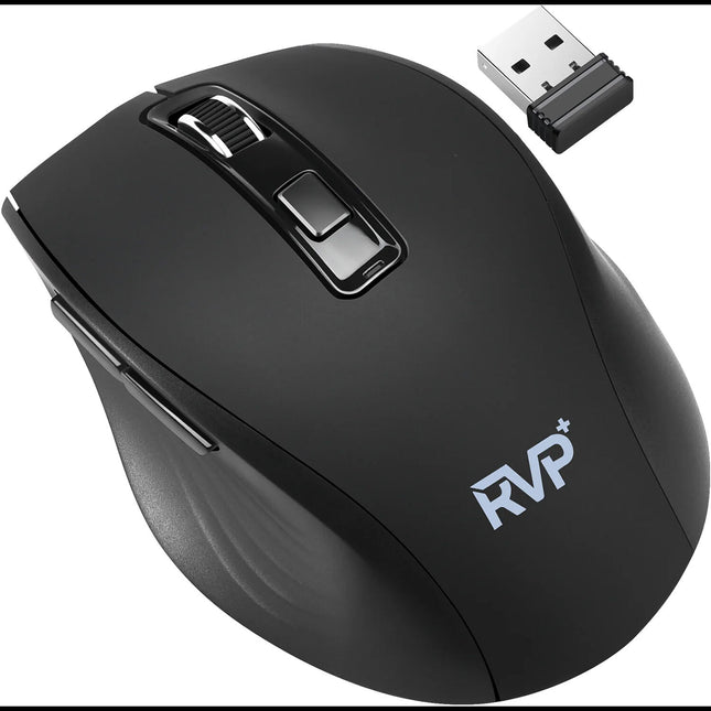 RVP+ Ratón Inalámbrico 2.4 GHz Negro 6 Botones Alcance 15 m