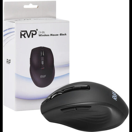 RVP+ Ratón Inalámbrico 2.4 GHz Negro 6 Botones Alcance 15 m