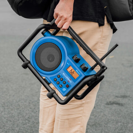 Sangean BB-100 altavoz Bluetooth portátil resistente AM FM radio azul