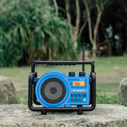 Sangean BB-100 altavoz Bluetooth portátil resistente AM FM radio azul