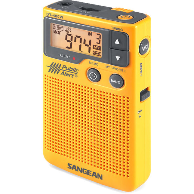 Sangean DT-400W Radio Portátil Digital AM FM Alerta Clima 19 Memorias