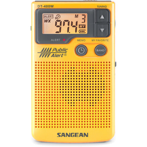 Sangean DT-400W Radio Portátil Digital AM FM Alerta Clima 19 Memorias