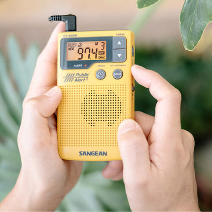 Sangean DT-400W Radio Portátil Digital AM FM Alerta Clima 19 Memorias