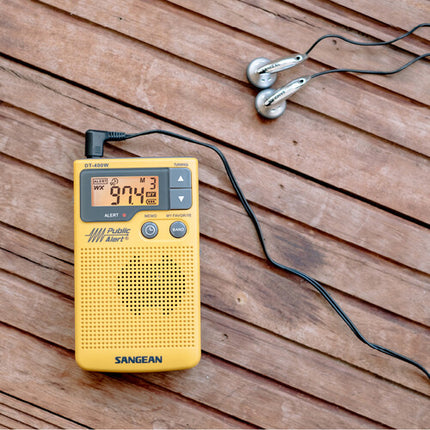 Sangean DT-400W Radio Portátil Digital AM FM Alerta Clima 19 Memorias
