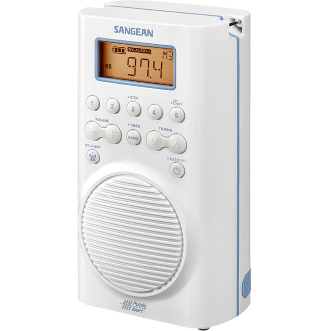 Sangean H205 Radio Portátil Impermeable AM FM Resistente IP67 Con Alertas Climáticas