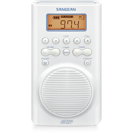Sangean H205 Radio Portátil Impermeable AM FM Resistente IP67 Con Alertas Climáticas