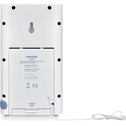 Sangean H205 Radio Portátil Impermeable AM FM Resistente IP67 Con Alertas Climáticas