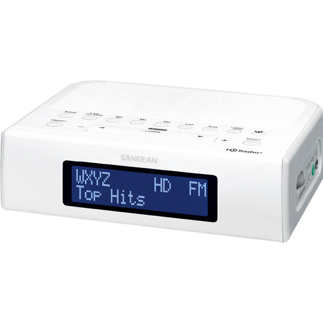 Sangean HDR-15 Radio Reloj de Mesa AM FM HD con Pantalla Grande y 3 Alarmas