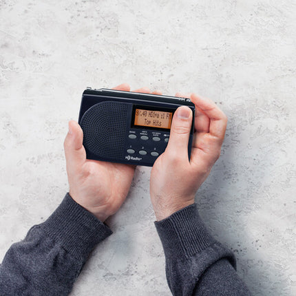 Sangean HDR-14 Radio portátil HD AM FM con pantalla LCD y 40 memorias