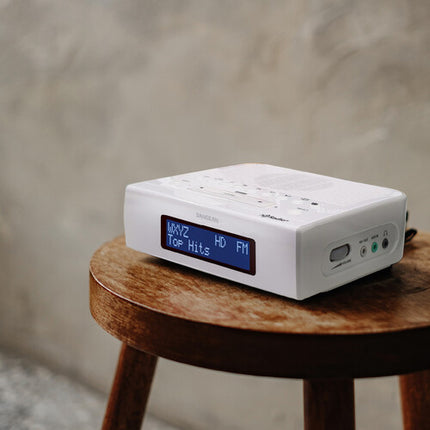 Sangean HDR-15 Radio Reloj de Mesa AM FM HD con Pantalla Grande y 3 Alarmas