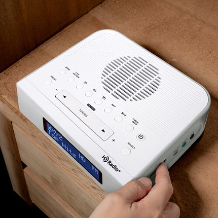 Sangean HDR-15 Radio Reloj de Mesa AM FM HD con Pantalla Grande y 3 Alarmas