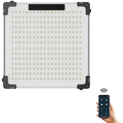 GVM B200C Panel LED RGB Plegable 23.6x23.6" 6369 Lux CRI 97 Con Softbox y Controlador