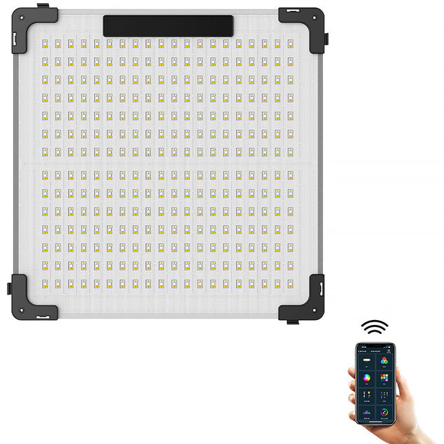 GVM B200C Panel LED RGB Plegable 23.6x23.6" 6369 Lux CRI 97 Con Softbox y Controlador
