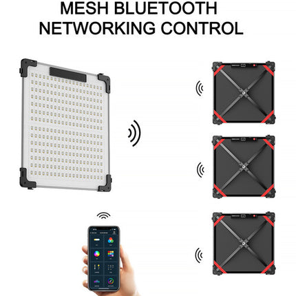GVM B200C Panel LED RGB Plegable 23.6x23.6" 6369 Lux CRI 97 Con Softbox y Controlador