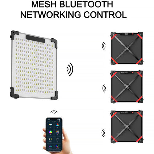 GVM B200C Panel LED RGB Plegable 23.6x23.6" 6369 Lux CRI 97 Con Softbox y Controlador