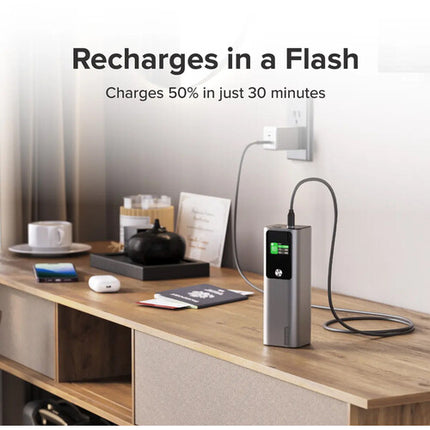 ALOGIC Ark Power Bank 27000 mAh 140W 3 Puertos Pantalla Color