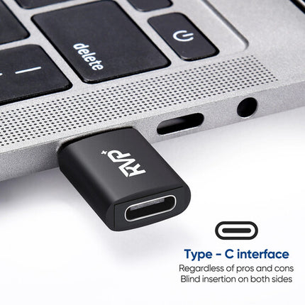 RVP+ Adaptador USB-C a USB-A 3.2 Gen 1 60W 2 Pack Negro