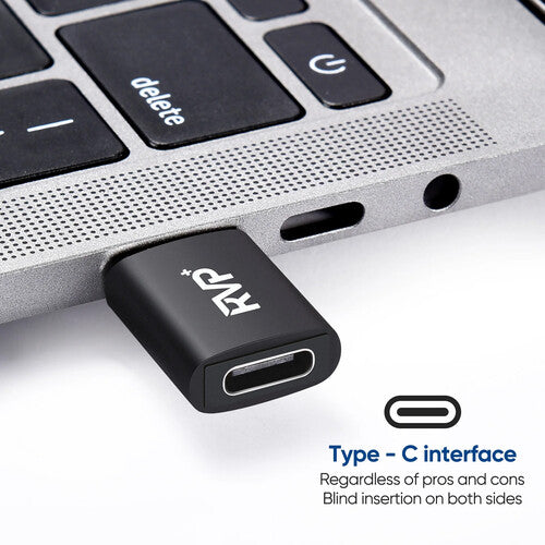 RVP+ Adaptador USB-C a USB-A 3.2 Gen 1 60W 2 Pack Negro
