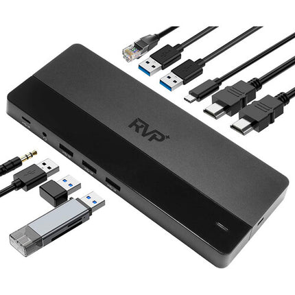 RVP+ RVP-022818 Docking Station USB-C 3.2 Gen 2 12 en 1 90W Adaptador