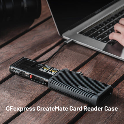 PGYTECH CreateMate Estuche Lector Tarjetas CFexpress Tipo A 12 Ranuras USB-C Verde