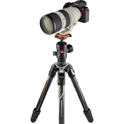Manfrotto Befree GT trípode de fibra de carbono 163 cm carga 12 kg con cabezal 496 y bolsa acolchada