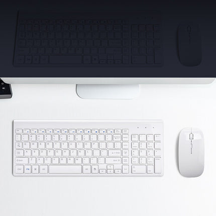 RVP+ Teclado y Ratón Inalámbricos Ultra Delgado Blanco 2.4 GHz 32 Pies Alcance