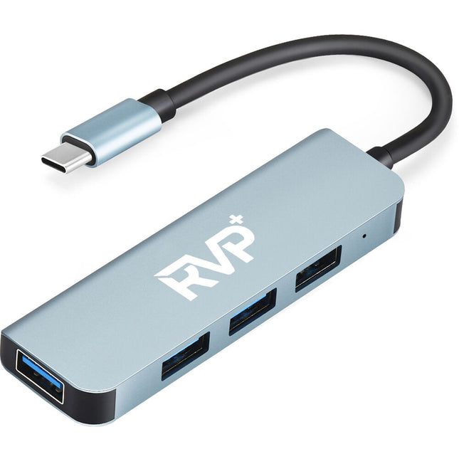 RVP+ Hub USB-C 3.1 Gen 1 con 4 Puertos USB-A 5 Gb/s Plug and Play
