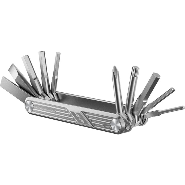 Neewer UA048S Kit de Herramientas Plegable 10 en 1 con 6 Llaves Allen y 4 Destornilladores