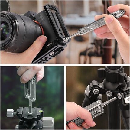 Neewer UA048S Kit de Herramientas Plegable 10 en 1 con 6 Llaves Allen y 4 Destornilladores