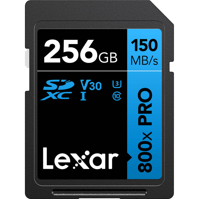 Tarjeta SDXC Lexar 256GB 800x PRO UHS-I 150MB/s Azul Series resistente