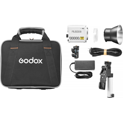 Godox ML60IIBi Monoluz LED Bicolor Kit con Agarre Batería AK-B02 2800-6500K CRI 96 TLCI 97