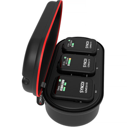 Synco WAir-G2-A2 MEGA Sistema Micrófono Lavalier Inalámbrico 2 Personas 8GB 656ft con Estuche de Carga