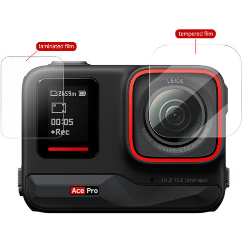 TELESIN Protector de Cristal Templado para Insta360 ACE Pro con Kit de Limpieza
