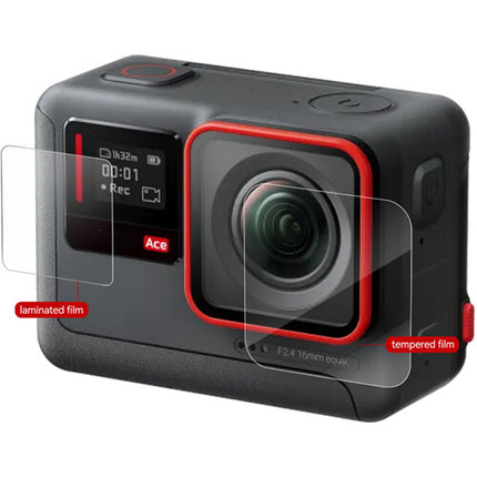 TELESIN Protector de Cristal Templado para Insta360 ACE Pro con Kit de Limpieza
