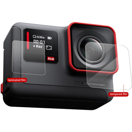 TELESIN Protector de Cristal Templado para Insta360 ACE Pro con Kit de Limpieza