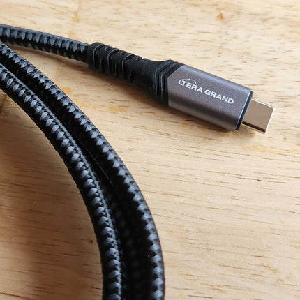 Tera Grand Cable USB-C 3.2 Gen 2x2 6' Negro Gris 20 Gb/s 100W PD