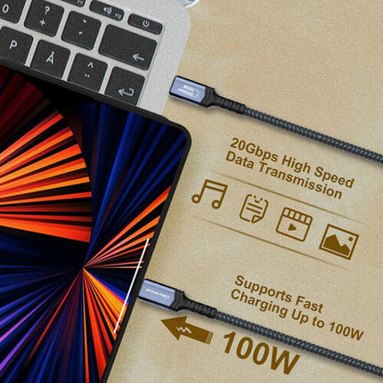 Tera Grand Cable USB-C 3.2 Gen 2x2 6' Negro Gris 20 Gb/s 100W PD